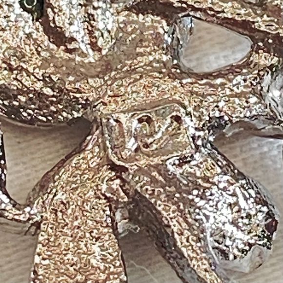 LC Flower Brooch Colorful Enamel And Rhinestones On Silver Tone Stem - Picture 11 of 11